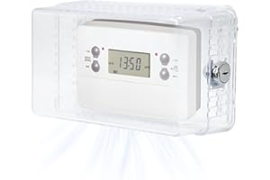 FRIOCASA Thermostat Lock Box with Key 6" L x 3.5" W x 2.2" H or Smaller,Universal AC Lock Box for Thermostat on Wall,Thermostat Guard for Thermostats on Wall Fits