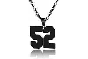 HSWYFCJY 18K Gold Number Necklace for Men,Stainless Steel Athletes Number Chain Charm Pendant Personalized Sports Jewelry for Boy Basketball Baseball Football Ice Hockey
