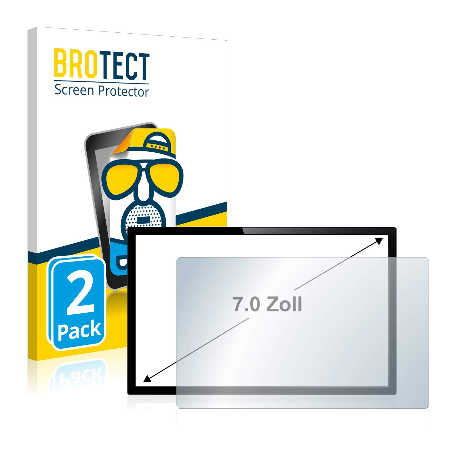 brotect 7" Screen Protector Anti-Glare GPS and Navigation/Sat Navs with 7.0 inch (17.8 cm) [154.8 mm x 87 mm, 16:9] Screen Protector Matte,