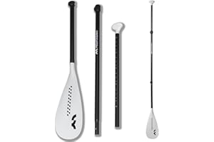 MOUNTOCEAN SUP Stand Up Paddleboard Paddle-Lightweight 3 Piece Adjustable Surfing Paddles, Adjustable Aluminum Alloy Shaft,Plastic Nylon Blade for Surfing, Floating,Water Sport