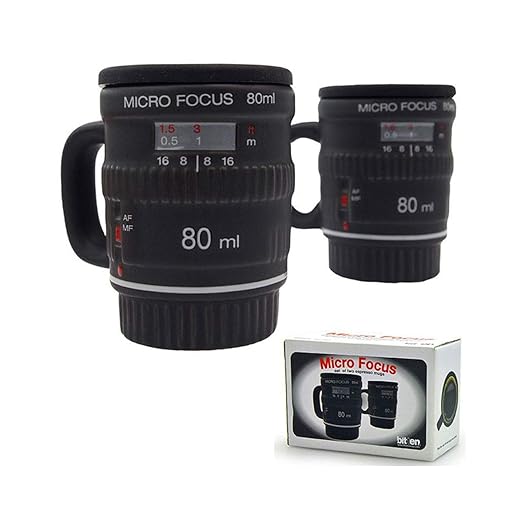 Juego de 2 tazas de café con forma de objetivo de cámara réflex ...