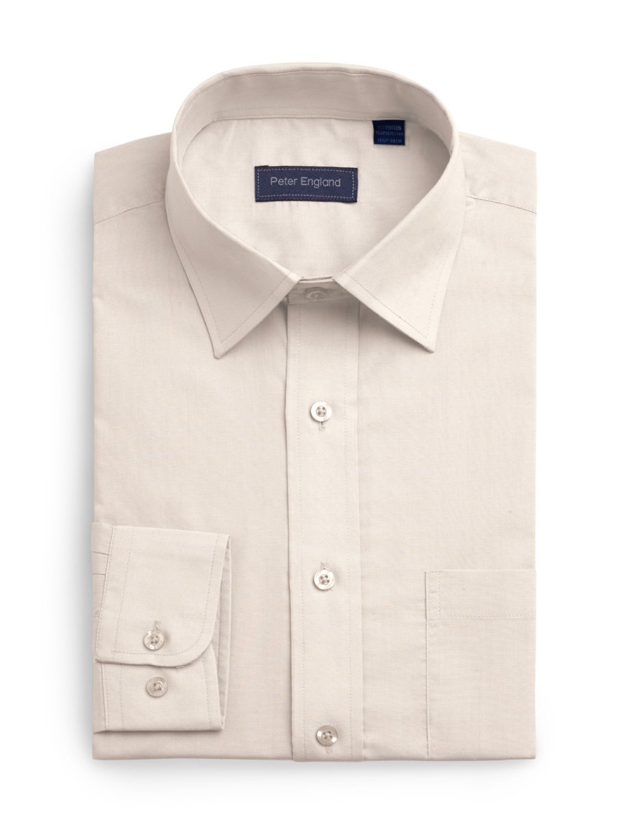 Men's Peter England Non-Iron Plain Shirt - Cobalt