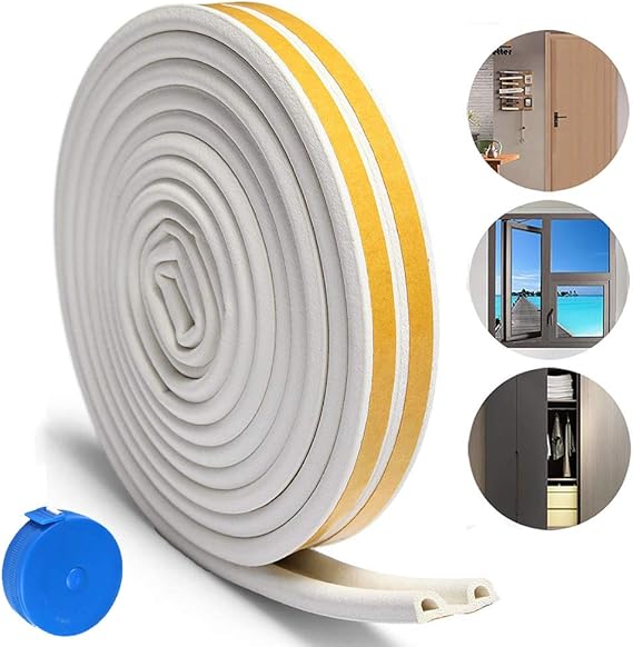 Burlete de goma autoadhesivo EPDM para puerta de ventana, cinta de sellado de espuma, tira de