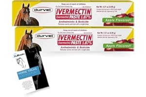 KALBROOKS Ivermectin Horse Paste Dewomer, Horse Supplies 6.08g dose 1.87% (2 Pack) Includes Free Guide - Just for Fun Horse Tricks