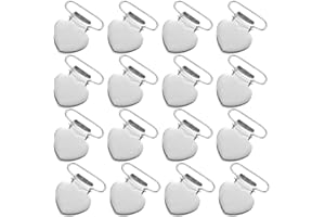 PRETYZOOM Heart Shaped Adjustable Metal Suspenders Clips 40Pcs for Overalls and Clothing Items
