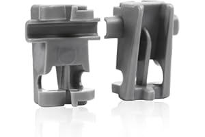 KAMREXI 2PCS MEG64438801 Dishwasher Rack Fixing Clips Compatible with LG Rack Replacement Parts AP6237065 4512016 PS12081829 PS8727386 EAP8727386 00611474 AP4355082, Lower Rack Holder for Tines Alignment