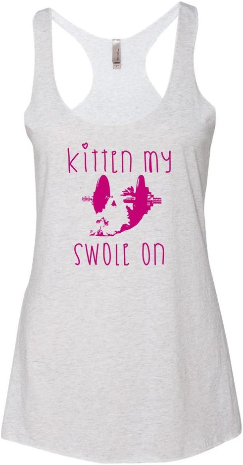 Panoware Women's Funny Workout Tank Top | Kitten My Swole On