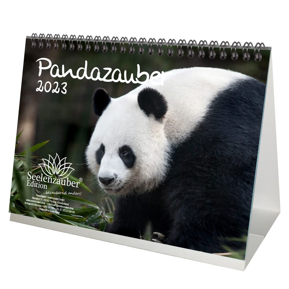 Pandazauber DIN A5 Desk Calendar for 2023 Panda Seelenzauber