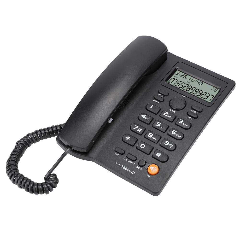 Photo 1 of Telephone, Caller ID Corded Telephones, Wired Phone English, Hands- Office Hotel Landline Phone, Mute Function Desk Office Telephone(Black)