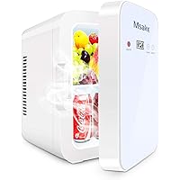 Mini Fridge, 10 Liter/8 Can Compact Refrigerator Cooler and Warmer Thermoelectric with AC/DC Power for Skincare…