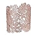 eManco Adjustable Vintage Lace Wide Cuff Bangles Bracelets for Women Rose Gold Plated Jewelry