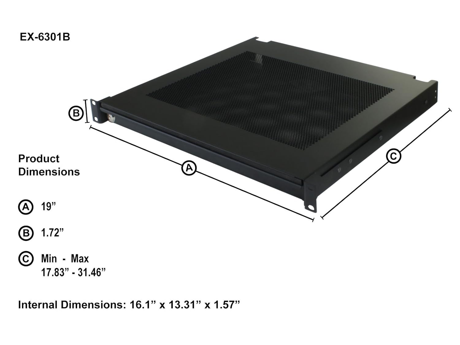 Penn Elcom Rackmount Laptop Security Drawer Black Ex 6301b Buy