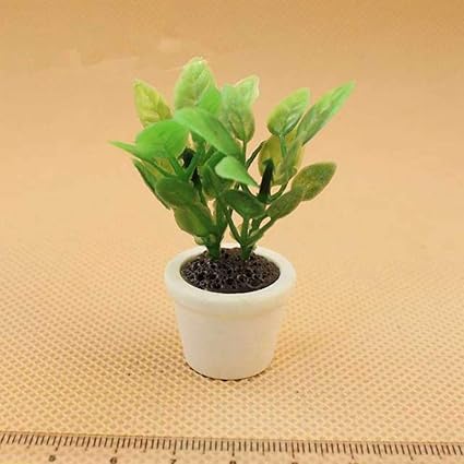 RONSHIN 1:12 Doll Mini Green Potted Plants Decorations