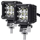 Adzoon Motorcycle Fog Lights, 2'' Inch 27W Spot