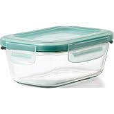 OXO Good Grips 1.6 Cup Smart Seal Airtight Glass Rectangle Container | Food Storage Container with Lid, Ideal for Sides, Snacks, Lunch &amp; Dishwasher, Freezer, Oven and Microwave Safe​