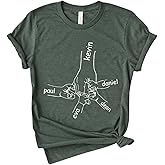 Custom Family Shirt with Kid's Names, Customized Holding Hands Gift for Mom, Grandma and Grandkids Name Shirt, Mother's Day Gift, Personalized Father's Day Shirt From Daughter and Son, Matching Birthday Tshirt for Family