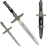 MASTER USA S-2370D Fantasy Short Sword Set of Two 18.5-Inch Overall; 10-Inch Overall, Metallic