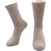 iMongol Pure Cashmere Thick Unisex Men Women Crew Mid Calf Causal Socks, Smooth Toes and Heel Sewed by Handwork