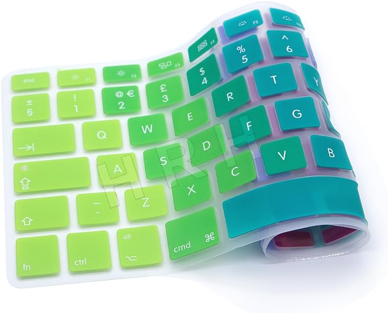 MMDW EU/UK Silicone Keyboard Cover for Macbook Pro 13 Inch,15 Inch (with or without Retina Display,2015 or Older Version) for Macbook Old Air 13 Inch,Rainbow - Image 3