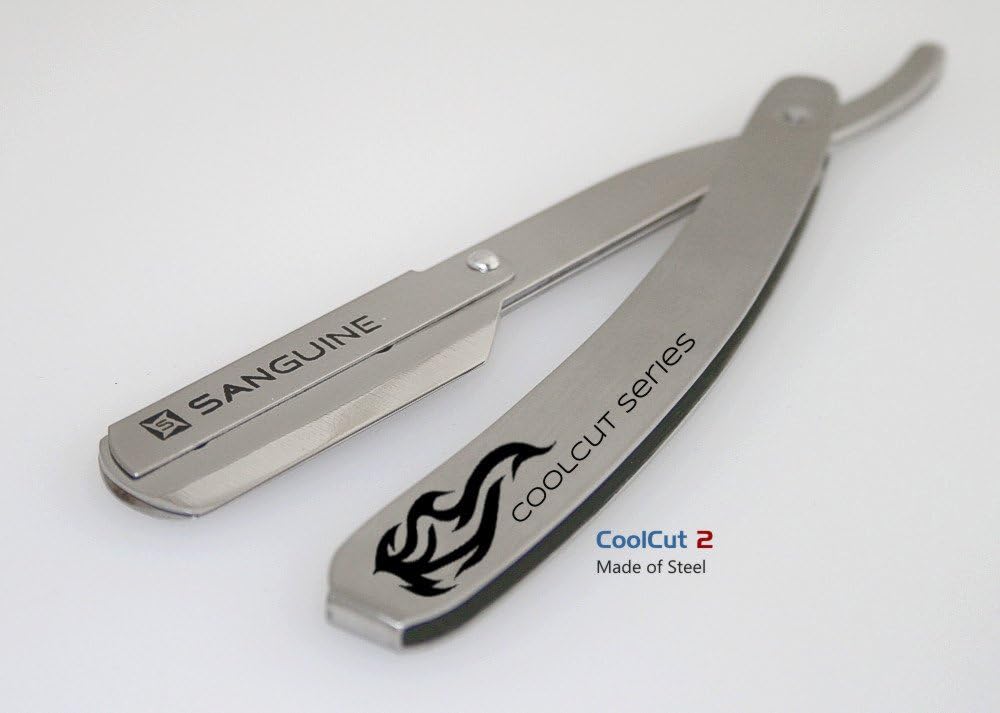 Beard Shaving Razor, Barber Shaving Razor, Solid Steel - Trible + Free Pouch