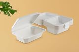 FOOGO Green 50pcs Takeaway Boxes 8x8 inch 42oz Bagasse Eco Clamshells view 8