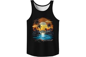 WANGSTAR Mens Tank Tops Summer Sleeveless Shirts Beach Graphic Tank Tops Men 4th of July Tank Top Cut Off Patriotic Shirts