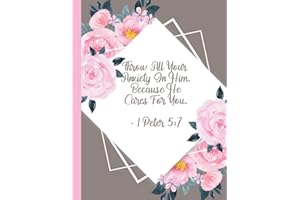 Throw All Your Anxiety On Him: Pioneer Gifts JW | Jehovah Witness Letter Writing Notebook: 120 Pages