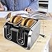 BLACK+DECKER 4-Slice Toaster, Traditional Square, Black with Stainless Steel Accents, TR1400SB