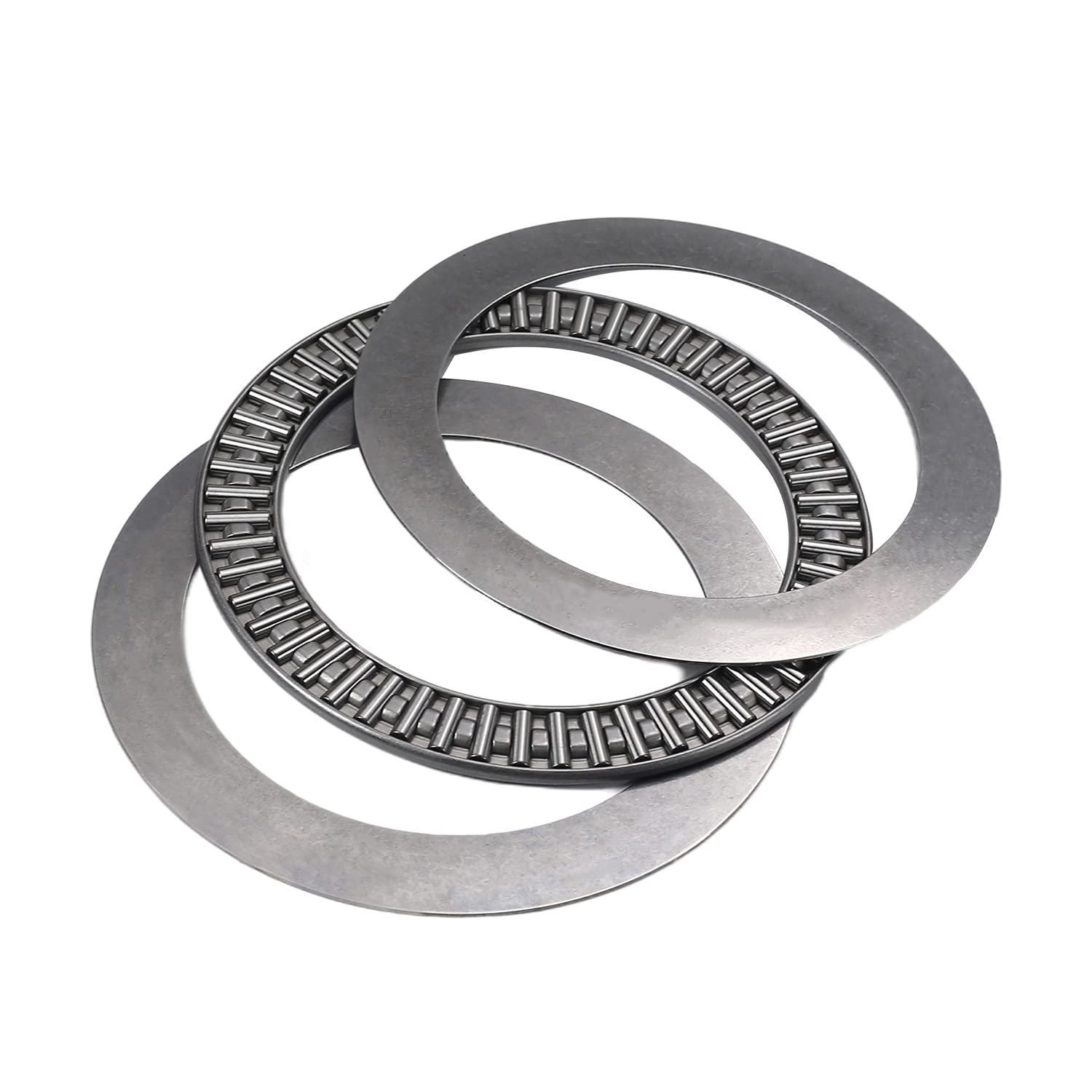 Othmro AXK100135+2AS Needle Roller Thrust Bearings with 2 Washers, 100mm Inner Diameter, 135mm OD, 6mm of Thickness, GCr15 Hardness 1pcs
