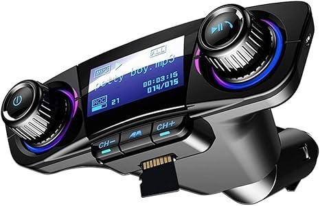 Amazon Co Jp Korowa Accnic 車載mp3プレイヤー 多機能 高音質 車載充電器 急速充電 2つ充電ポート Bluetoothハンズフリー通話サポート ３つの接続モード ホーム キッチン