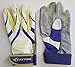 Easton 1 pr Synergy II Womens Large Softball Batting Gloves White/Purple/ Optic