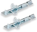 XFORT Brenton Strong Sliding Padbolt 200mm Pack Zinc for Shed Gates Outhouse