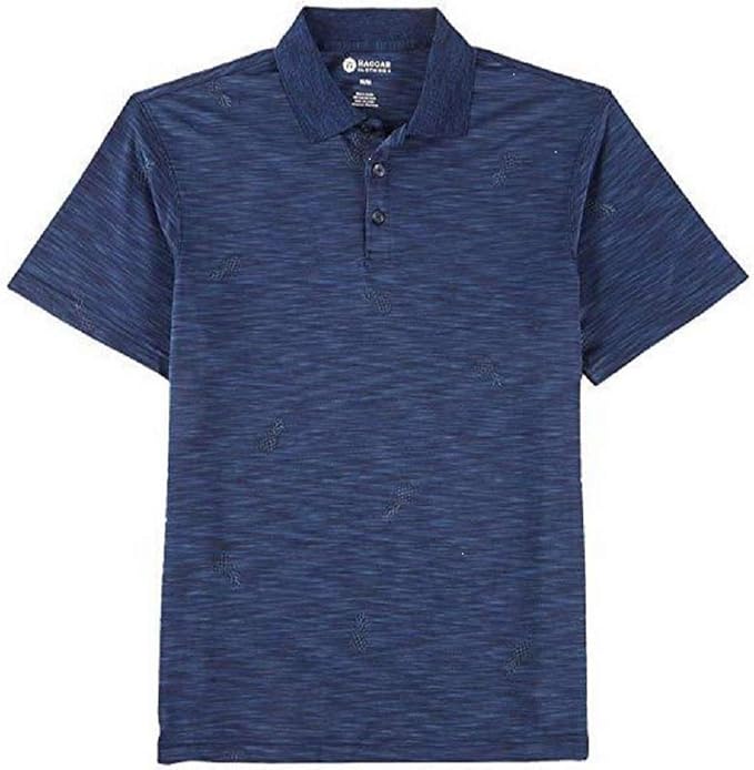 Amazon.com: Haggar Mens Pineapple Print Patio Polo Shirt, Navy, Medium: Clothing
