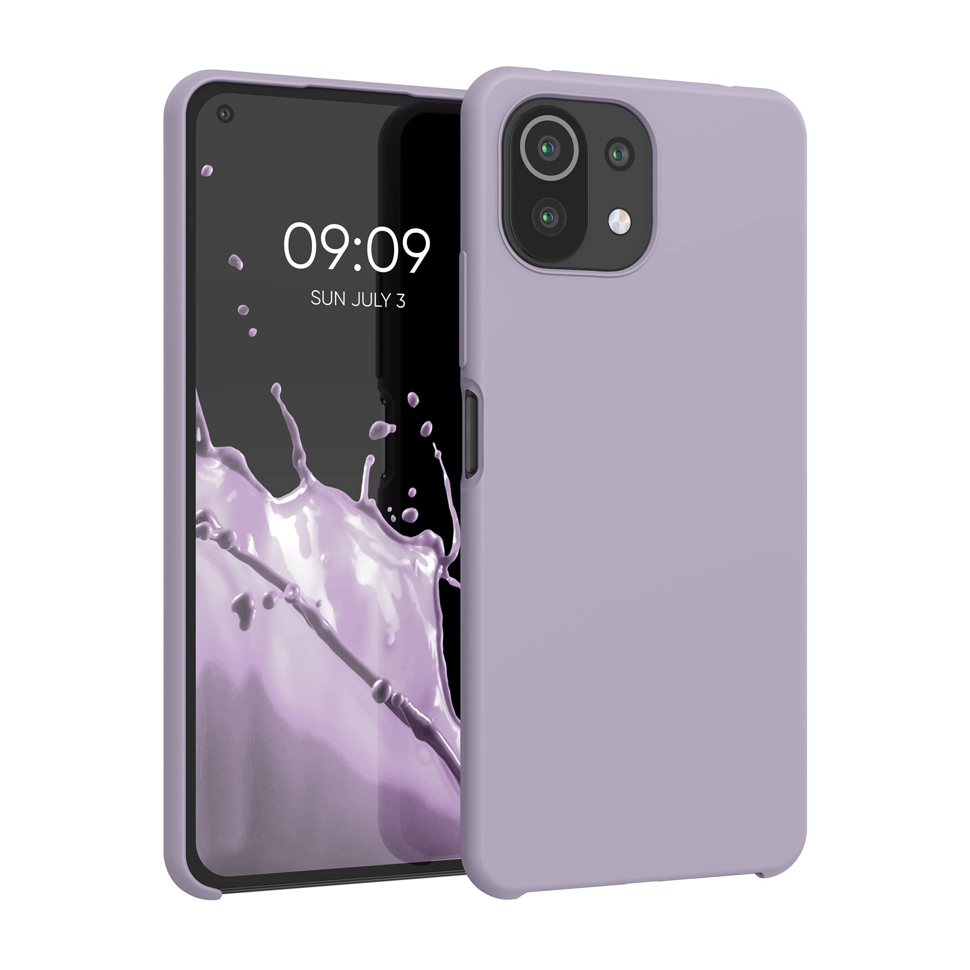 kwmobile Case Compatible with Xiaomi 11 Lite (5G) NE/Mi 11 Lite (5G) Case - TPU Silicone Phone Cover with Soft Finish - Purple Cloud