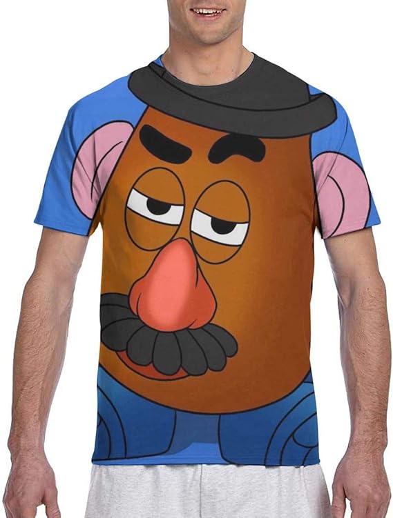 Amazon Co Jp メンズ 半袖ミスターポテトヘッド 3 Tシャツ 創意デザイン 原宿系 おしゃれ 男女兼用トップス 3d個性的tシャツ メンズ 夏服 おもしろtシャツトップス 吸汗速乾 服 ファッション小物