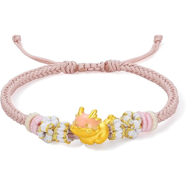ZHOU LIU FU 24K Solid Gold Bracelet – Dainty Flower Braided Design, Adjustable 5.1 To 7.5 Inch, Hypoallergenic - View #9