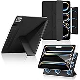 DUNNO Magnetic Case for iPad Pro 11 Inch M4 (2024) 5th Generation, Powerful Magnetic Attachment Case with Auto Sleep/Wake, Ultra Slim Multi-Angle Stand Protective Case for iPad Pro 11 2024 (Black)