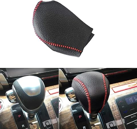 Amazon ギア シフト ノブ カバー ブラックレザー レッドステッチ At車ホンダhonda Elysion 16 18 Odyssey 15 18用 シフトノブ 車 バイク