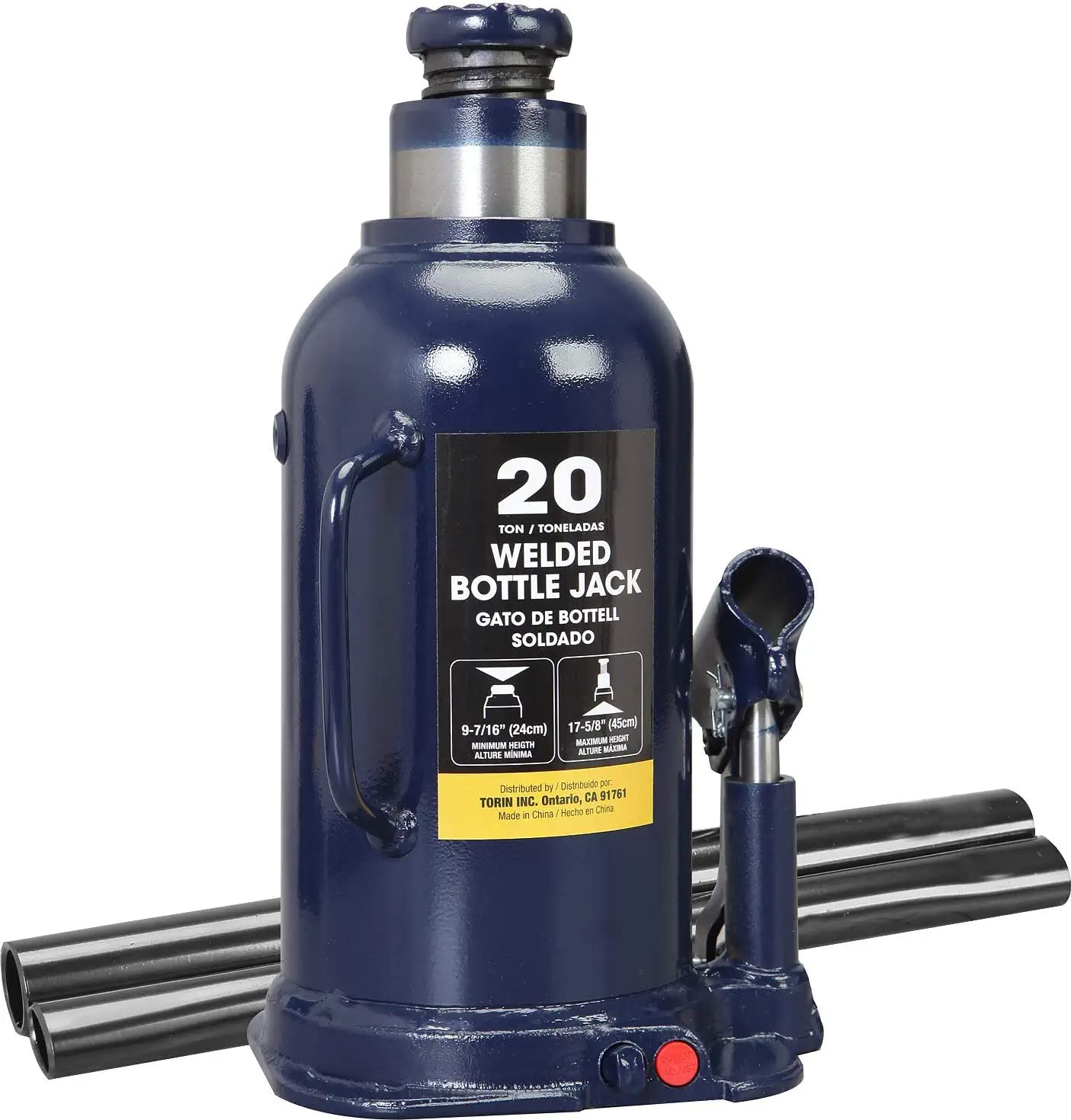 Photo 1 of BIG RED 20 Ton (40,000 LBs) Torin Welded Hydraulic Car Bottle Jack for Auto Repair and House Lift, Blue, AT92003UR