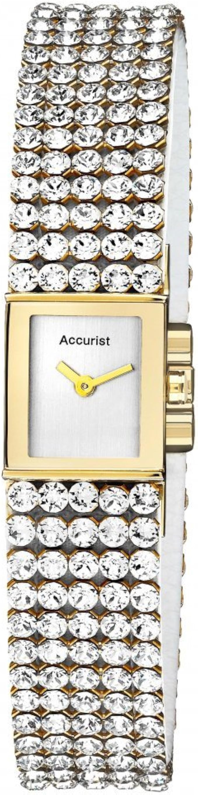 Accurist LB1503 Women's Wrist Watch, Leather Strap White Amazon.ca