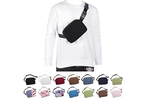 Ausion Fanny Pack Waist Bag for Men&Women Adjustable Belt Hip Bum Bag Fashion Water Resistant Hiking Waist Bag for Traveling Casual Running Hiking Cycling
