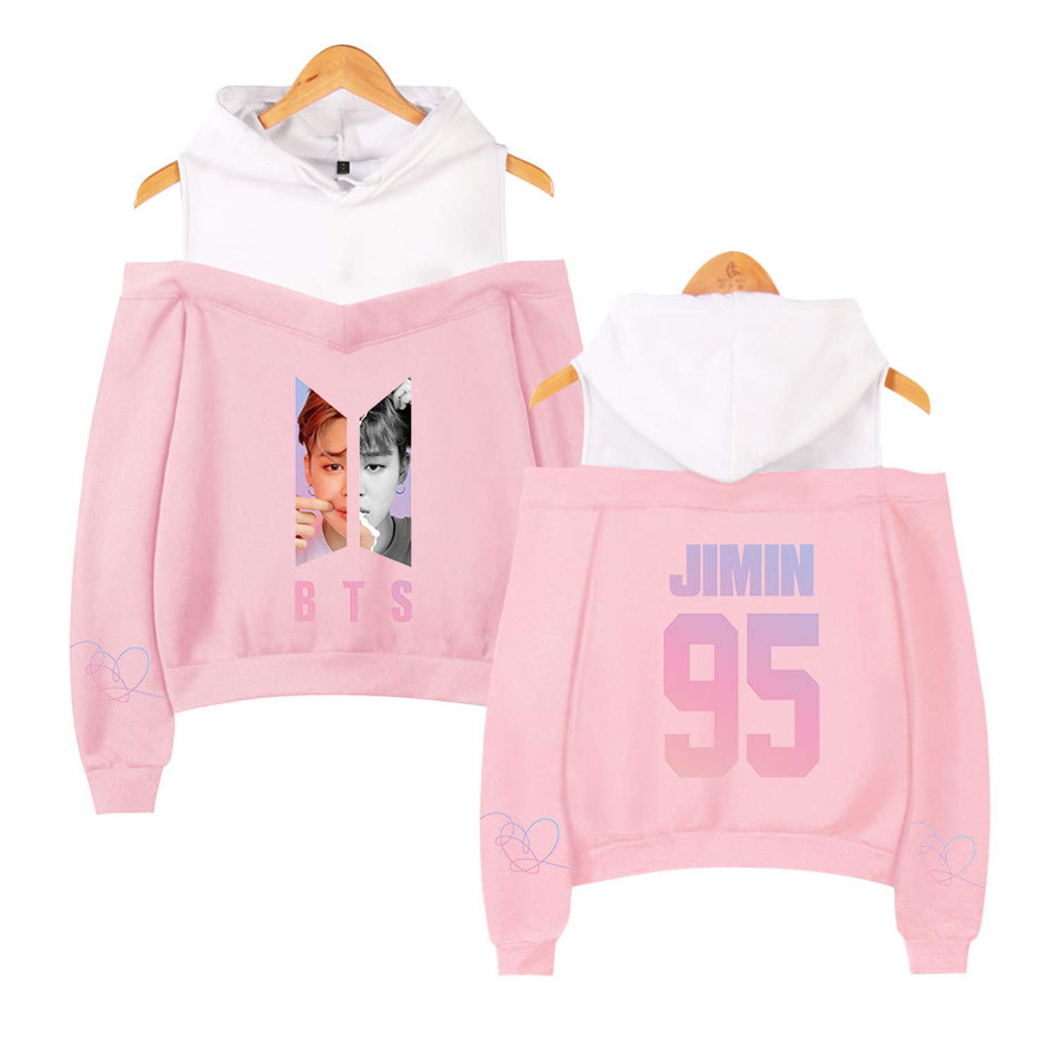 bts love yourself off shoulder hoodie