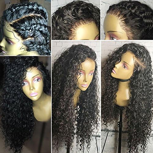 Vvan 8A Brazilian Silk Top Full Lace Human Hair Wigs Deep Curly Silk Base Lace Front Human Hair Wigs Pre Plucked Hairline With Baby Hair For Black Women (14" 150% Density Silk Top Lace Front Wigs)