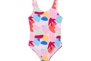 ANGEL SEASON Girls One Piece Swimsuits Toddler Bathing Suit Little Kids Cute Swimwear Quick Dry Striped Ruffle Floral Size 2-10T