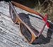 Arctic Penguin Skateboard Sunglasses Wood Glasses Polarized Fishing Sun Shades for Men UV400 Protection with Bamboo Case 52mm (Coffee, Grey)