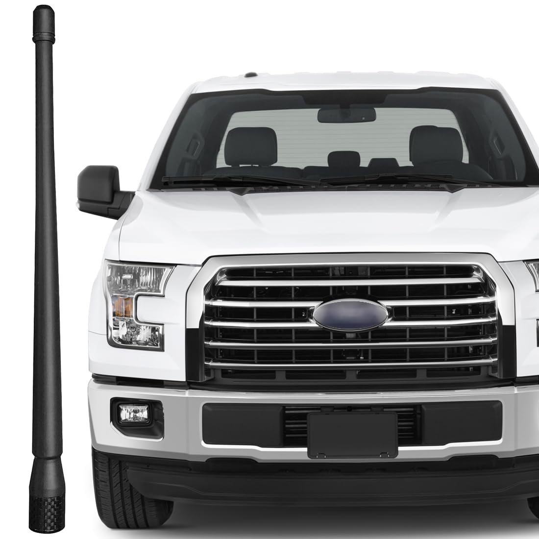 Photo 1 of 13 Inch Antenna for Ford F-150 (1976-2024), F-250 (1999-2024), F-350 (1999-2024), Ford F150 F250 F350, Flexible Rubber Antenna Replacement Mast