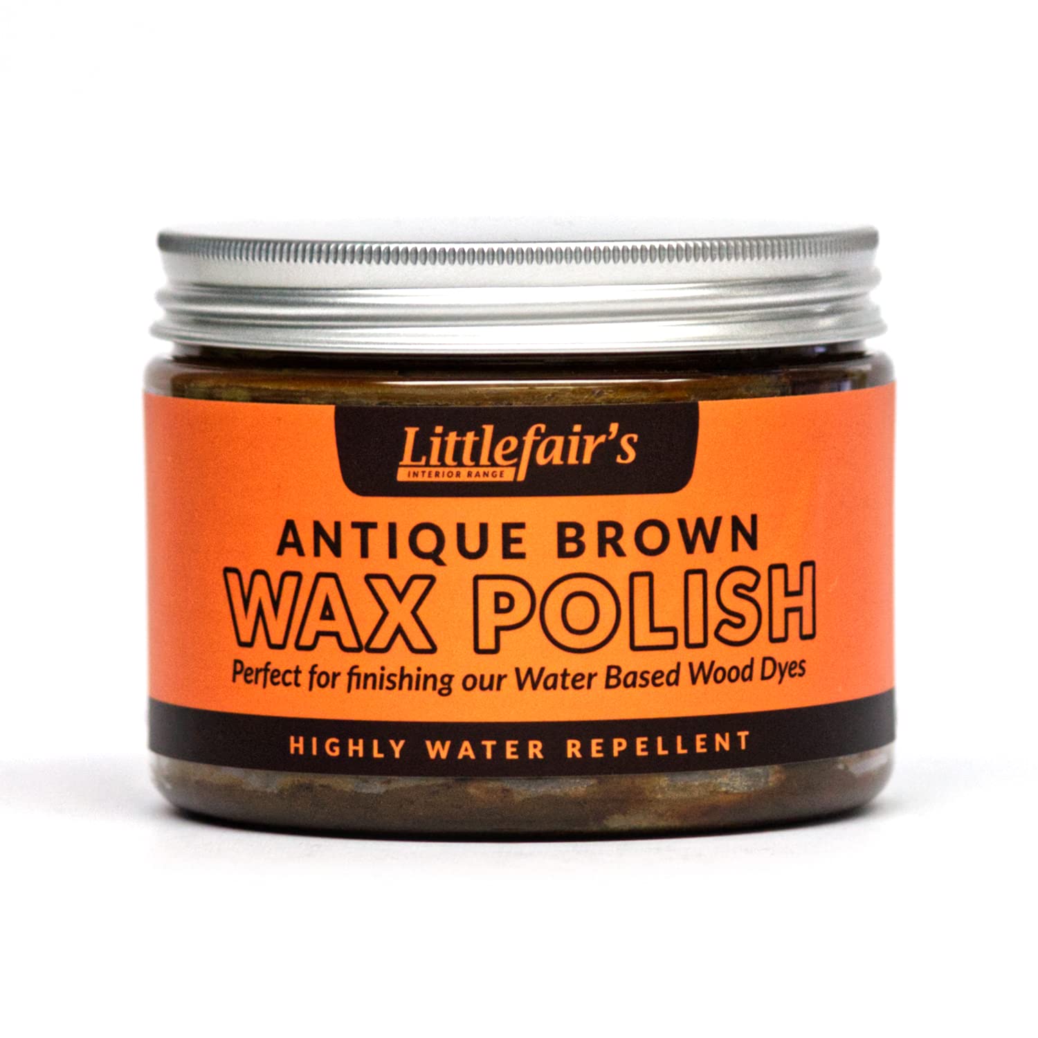 Littlefair's Wax Polish (500ml, Antique Brown) Non-Toxic, Highly Water Repellent Wood Wax for Furniture