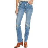 7 for All Mankind Women's Easy Slim in Sunbeam Ripped