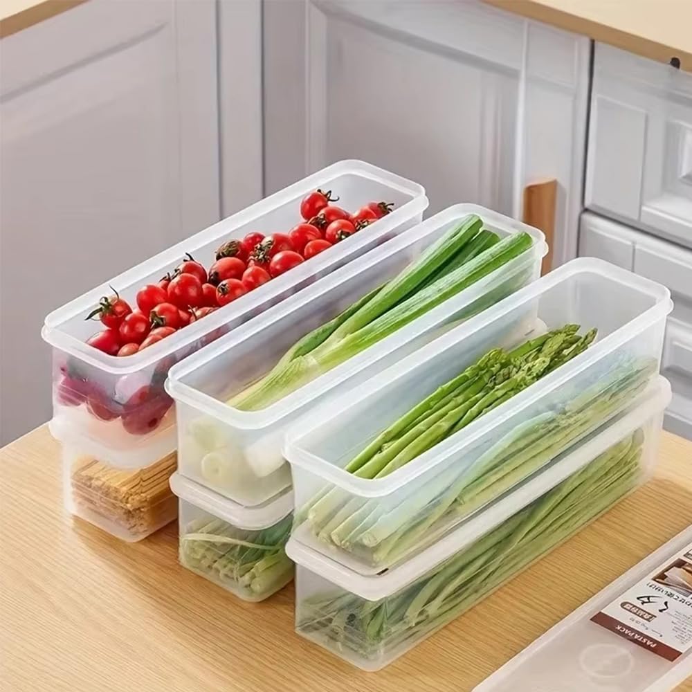 Photo 1 of 4 Pack Stackable Food Storage Containers - 1500ml (51oz) Fridge Organizer with Removable Drain Plate & Lid for Fish, Meat, Fruits, Vegetables?