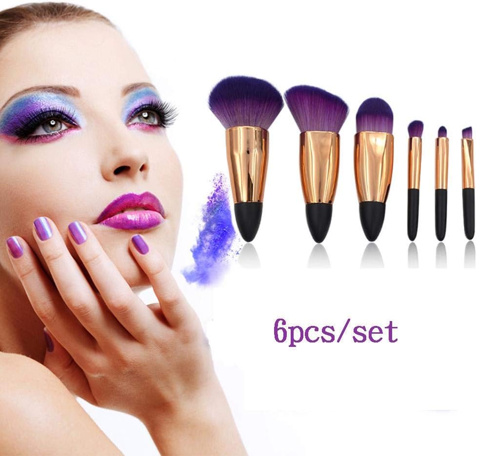 Napravi Rs Ensemble De Pinceaux De Maquillage 6 Pieces Pinceaux De Maquillage Professionnel Pinceau De Fond De Teint Melangeant Poudre Pour Le Visage Fards A Joues Correcteurs Cosmetiques Pour Les Yeux Kits Accessoires